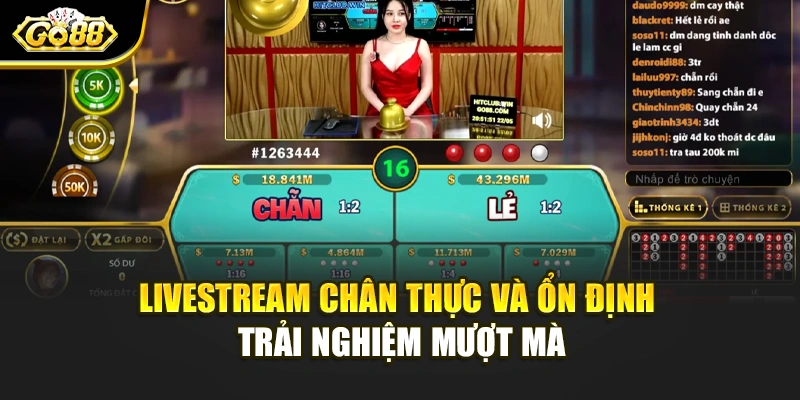 Livestream chân thực và ổn định trải nghiệm mượt mà